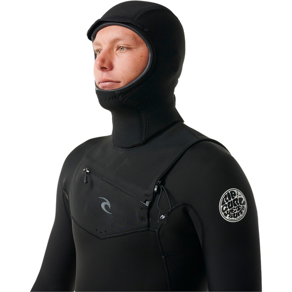2026 Rip Curl Flashbomb Fusion 4mm Hood 12CMSA - Black